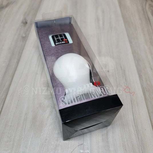 Nismo White Manual 5-Speed Duracon Shift Knob M10x1.25 - NizmoPartsPlug
