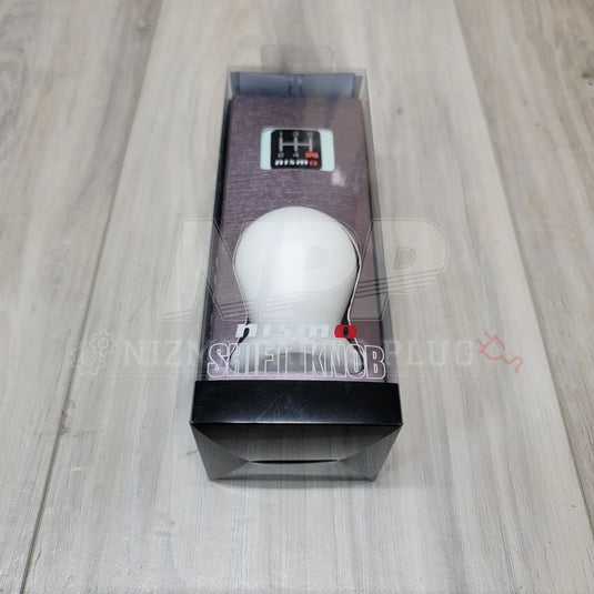 Nismo White Manual 5-Speed Duracon Shift Knob M10x1.25 - NizmoPartsPlug